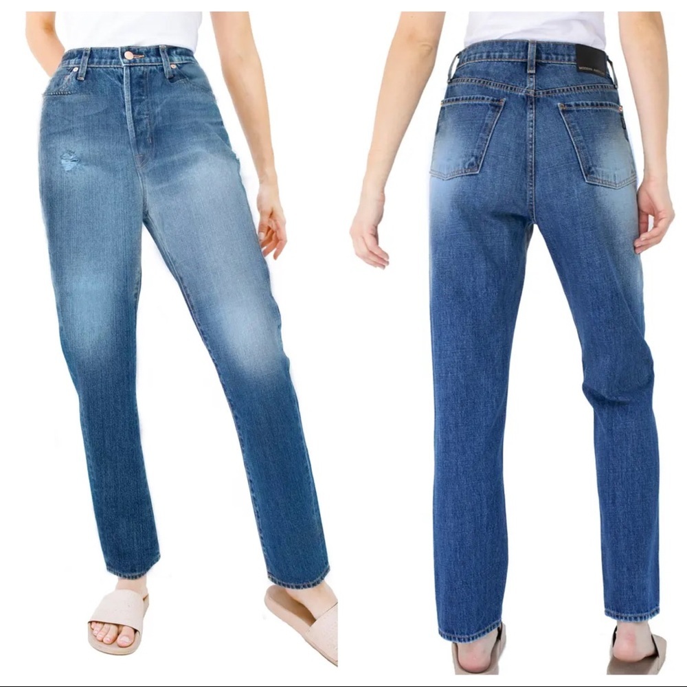 Modern American High Waist Tapered Mom Jeans Sz 27